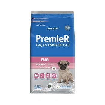 RAÇAS ESPEC FILHOTE PUG 2,5KG