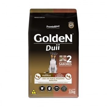 GOLDEN DUII MINI BITS CARNE E FRANGO 3KG